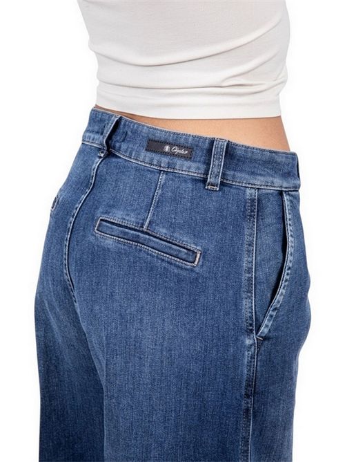 jeans donna largo con pinces Atelier Cigala's | 222-TDSB405Y